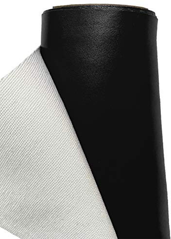 A-Express Faux Leather Fabric Leatherette Vinyl Waterproof Leathercloth Material Clothing Dressmaking Upholstery - 1 Metre 100cm x 140cm Black