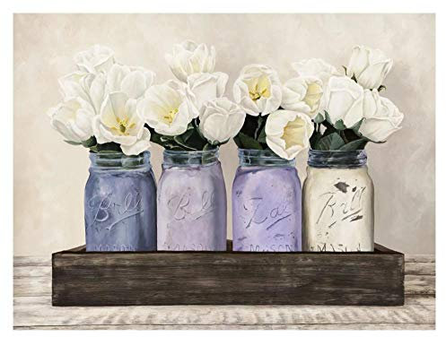 Artworks Italia - Tulipanes en tarros de papel de 18 x 14 pulgadas