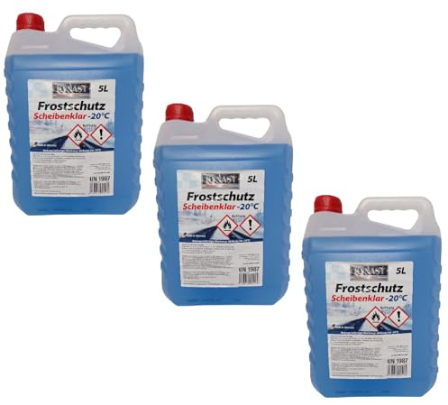 KYNAST Exklusiv Frostschutz Scheibenklar -20°C 3x5 Liter Scheibenfrostschutz Scheibenreiniger Frostschutz -20°C 15 Liter