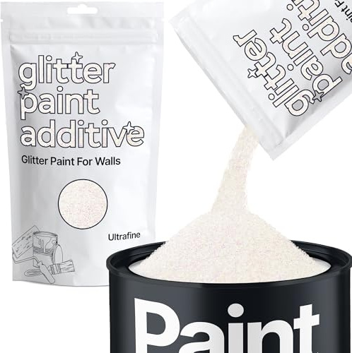 Hemway Mother of Pearl Iridescent Glitter Paint Additive Ultrafine 100g | for Paints & Varnish | Paint Walls Sparkly Add to Emulsion, Acrylic or Lacquer Indoor