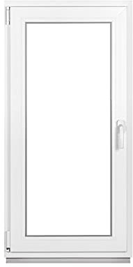 Comforta - Finestra in plastica di alta qualità, colore bianco, in vetro di isogo, larghezza: 500 x 1200 mm, larghezza x altezza: 50 x 120 cm, con doppio vetro DIN a sinistra, funzione girevole