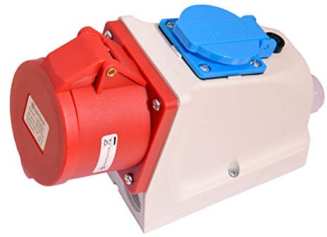 CEE Kombi Wandsteckdose IP44 5 polig Starkstrom Schukosteckdose (32 A)