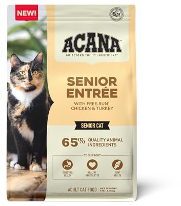 ACANA Dry Cat Food for Seniors Senior Entrée Chicken Turkey and Duck 4lb Bag