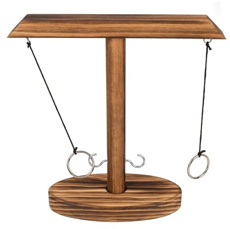 Out of the blue Trinkspiel mit Ringwurf aus Holz/Maße: 25 x 24,5 x 16,5 cm