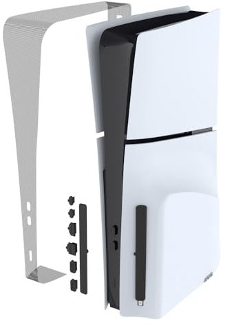 Coperchio antipolvere laterale della console + tappo antipolvere per PS5 Slim Edizione digitale e edizione disco,Accessori di protezione per console gioco,Filtro anti-polvere per Playstation 5 Slim