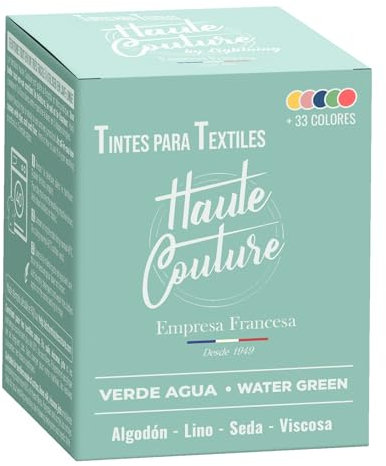 Haute Couture Grün Textilfarbe – 350g – Wassergrün - Alles-in-Einem – Fertig zur Anwendung für Kleidung und Stoffe