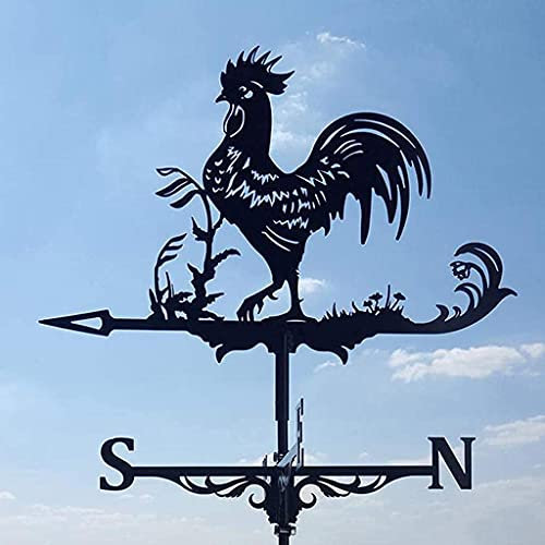 UKJYJHHFG Veleta Veletas Retro Veleta de Metal Veleta Forma de Gallo Indicador de Dirección del Viento para Jardín Exterior Granja Patio Patio Techo Adornos Decoración Veletas