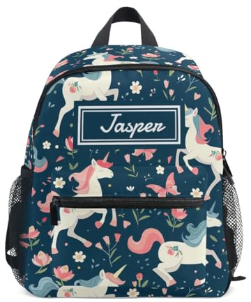 CHIFIGNO Sac à dos personnalisé avec nom, sac à dos personnalisé pour enfants pour garçons et filles, sacs à dos de maternelle personnalisés