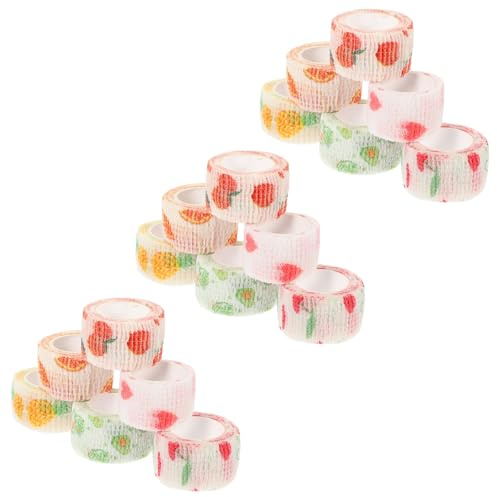 VICASKY Pet Injury Wrap Self-Adhesive Dog Cat 18pcs Fruit Design Cartoon Pet Supply for Leg Paw Wrapping