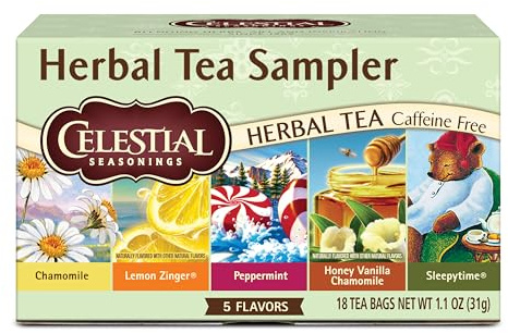 Celestial Seasonings Herbal Tea Sampler Tea Bags, 20 Ct