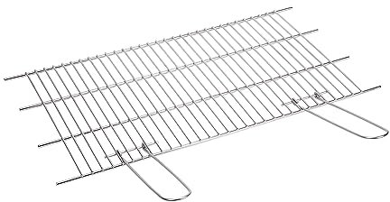 Sauvic Grille de Barbecue Adaptable 52-62 cm x 40 cm avec des poignées Pliables en Acier Inoxydable 18/8