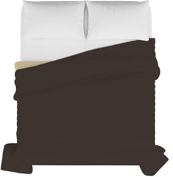 Datex Colcha de Verano Elegant Marròn/Crema 2 plazas (260 x 270 cm)