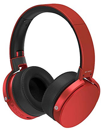 Auricolare Bluetooth Cuffie Intrauricolari di Alta qualità Riduzione del Rumore da Viaggio Stereo Senza Fili Caricatore Portatile per Fitness da Gioco Portatile Pieghevole HD, Red