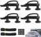 4 Sätze Dachbox Befestigung U Bügel,Universal Auto Van Montage Fitting Kit,U-Schrauben Schellen 85mm Innenbreite Installationszubehörsatz mit 8 Sicherungsmuttern und 2 Bandagen Rund Punktaufkleber