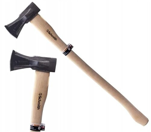 Schmith - Hacha con cuña 2000g - Ideal para leña - Resistente - Ergonómica - Robusta - Forestal