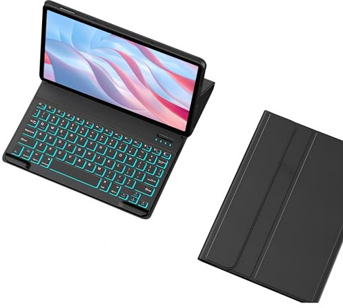 Keyboard Case for Honor Pad X9 11.5 Inch 2023, Detachable Backlit Wireless Keyboard with Protective Cover,Black