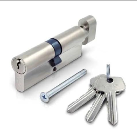 Chrome 50T/50 Thumb Turn Euro Cylinder Lock (100mm)