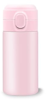 ONCCI Små termosflaskor rostfritt stål 320 ML/420 ml liten vattenflaska, vakuumisolerad flaska för varma och kalla drycker, BPA-fri (rosa 320 ml)