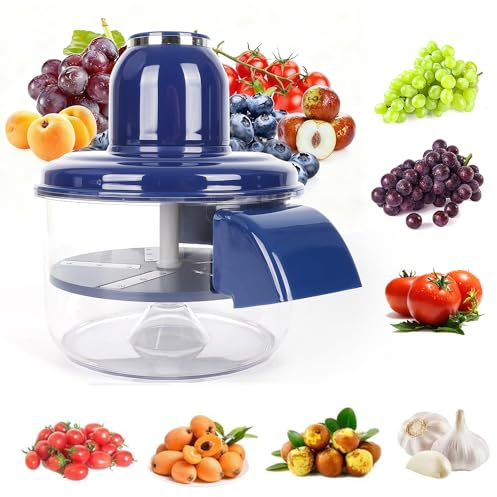 NKDFRI Éplucheur automatique de raisin, éplucheur électrique d'ail et de tomates cerises pour petits fruits, épluchage sans effort pour la maison et la cuisine (bleu, 1 pièce)