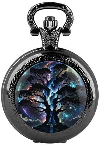 Classic Glass Dome Unisex Arabic Numerals Dial Quartz Pocket Watch Women Man Necklace Pendant Accessory with Chain Gift (ZHP-F001)
