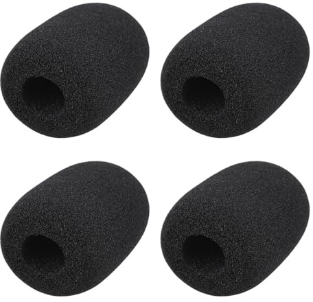 VGOL Confezione da 4 Paravento in Schiuma per Microfono Compatibile con Rode M5/NT5/NT6/NT55 Copri Spugna Filtro Anti-Pop per Riduzione del Rumore