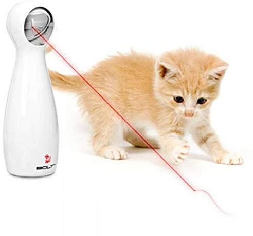 PetSafe Bolt Automatic Laser Light Cat Toy - Interactive Laser Toy - Encourages Exercise - Hands Free or Manual Play - Adjustable Mirror - Battery Operated - Safe for Cats