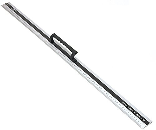 Aluminium Cutting Ruler with Black Grip Handle, 100 cm