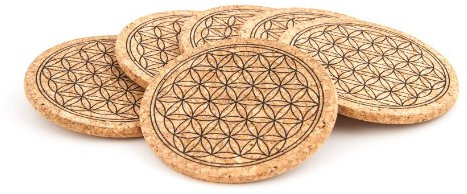 Berk KH-235 Meditations-Zubehör - Korkuntersetzer Blume des Lebens