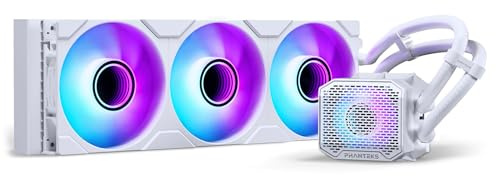 PHANTEKS Glacier One 360M25 Gen2 AiO Wasserkühlung Weiß – 360mm Radiator, 3x M25 Gen2 D-RGB Lüfter, leise Pumpe mit 20 dB(A), VRM Lüfter, PWM, optimierter Airflow, langlebige Schläuche, RGB-Steuerung
