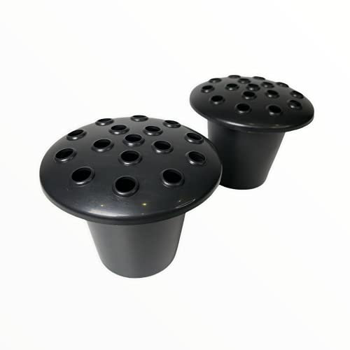 Jarrones conmemorativos para tumba (juego de 2) – Soportes para macetas para tumba (negro) – Honrando a tus seres queridos con homenajes florales