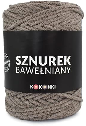 Makramee-Schnur aus Baumwolle PREMIUM By KOKONKI 5mm / Ralle 100 m (cappuccino)