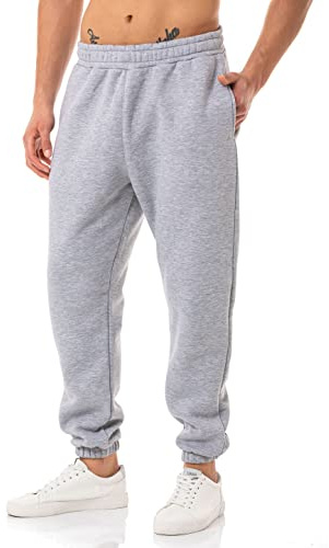 Red Bridge Pantaloni da jogging da uomo Pantaloni casual Basic Loose, grigio., XL