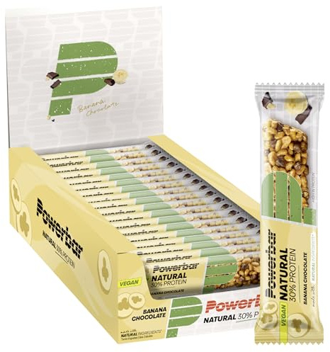 Powerbar Natural Protein Banana Chocolate 18x40g - Veganer Protein Riegel + Natürliche Zutaten