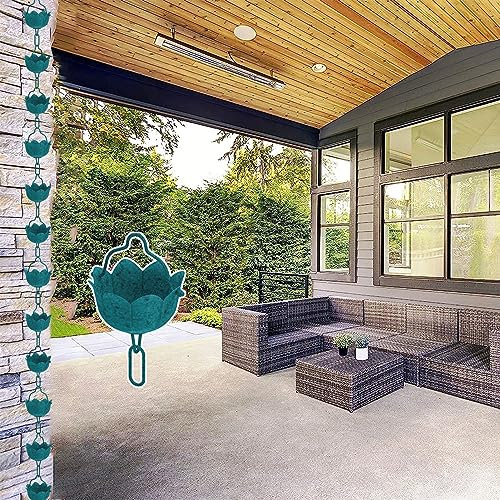 Regenkette Regenketten Gartendekoration Regenfängerkette, Aluminium-Regenkette für Zuhause, Terrasse, Regenumlenker, Abflussrohre, Aussenfunktioneller Austausch Der Dachrinne ( Color : Style4 , Size :