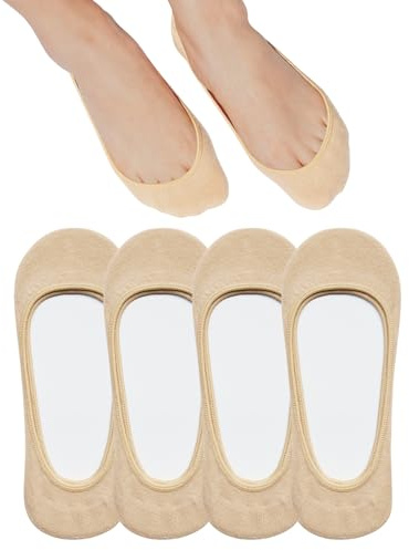 SIXDAYSOX Low Cut Socks for Women Size 9-11 Non-slip Cotton No Show Socks