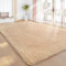 Sour Lemon Hochflor Teppich Beige Teppich Wohnzimmer 240x340 Waschbar Anti-Rutsch Extra Große Teppiche Schlafzimmer Flauschige Moderne Teppiche Matte Teppichen für Schlafzimmer Kinderzimmer