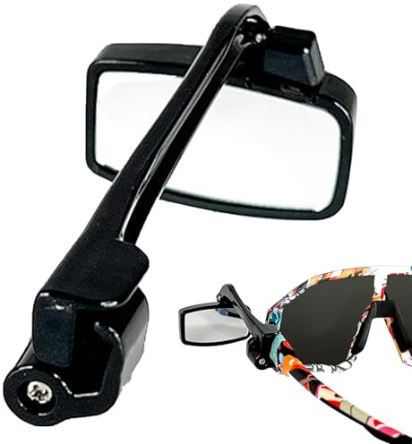 Espejo Para Gafas De Ciclismo, Espejo Retrovisor Ajustable De Múltiples Ángulos, MiniReflector Para Casco, Gafas De Sol Livianas, Espejos Para Bicicletas Para Bicicletas De Montaña Y De Carretera
