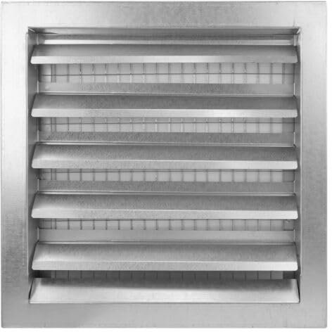 Wetterschutzgitter Stahl verzinkt,Außenwandblenden (B x H 300 x 300 mm) mit Vogelschutzgitter