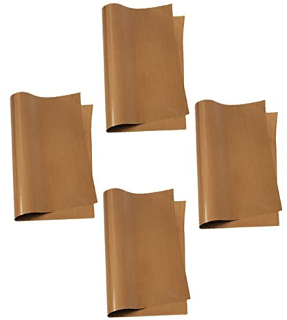 Cabilock Confezione Da 4 Tappetini Da Forno Resistenti Calore Fogli Da Forno Riutilizzabili Rivestimento Antiaderente Per Forno Tela Cerata Per Teglia Da Forno