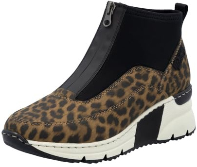 Rieker Botines para mujer en combinación marrón, Marrón combinado., 39 EU