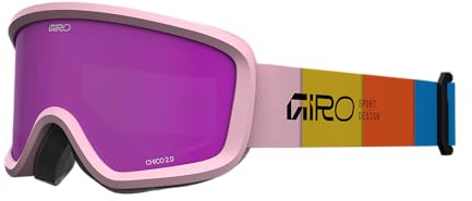Giro Chico 2.0 Lunettes de ski pour tout-petit, lunettes de planche à neige pour enfants, garçons et filles de 2 à 4 ans, blocs roses, rose ambré