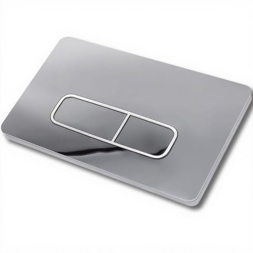 Placca di attivazione comando Pulsante di scarico Accessorio per cassetta WC Compatibile con Geberit Sigma01, UP300 e UP320, funzione a doppio scarico(Zincato con bordo argento)