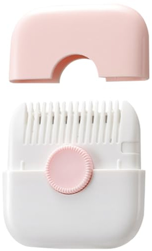 Split Ends Hair Trimmer for Women 2 in 1 Mini Portable Cute Hair Brush Detachable Dustproof Knob Adjustable Stainless Steel Slicer Clipper, Type 1