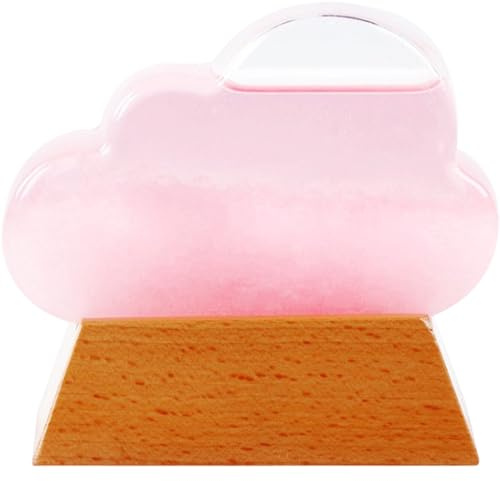 Predictor meteorológico de Cristal de tormenta de Nubes, pronosticador de tormentas de Escritorio Decorativo con diseño de Gota de Agua (Rosas)