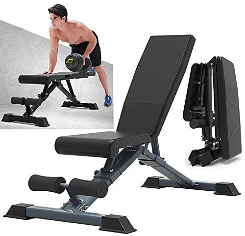 Justerbar viktbänk, bänk for hemmaträning, bänkar, hantel, sit-up-bräda, multifunktionell fitnessstol, gym