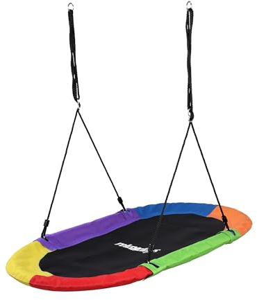 Relaxdays Altalena a Nido XXL Multicolore, 300 kg, per Bambini e Adulti, 165 x 150 x 80 cm