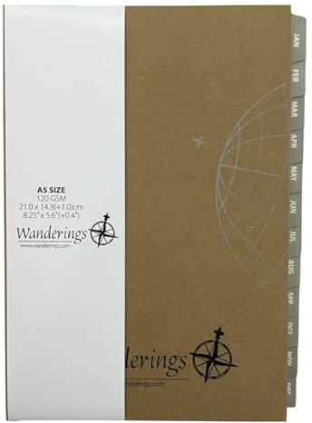 Wanderings Inserti Planner Calendario 2027 – Color Avorio – Ricarica Calendario Mensile e Settimanale per Raccoglitore ad Anelli A5, Compatibile Filofax – 21 x 14,2 cm – Set. 2026 – Dic. 2027