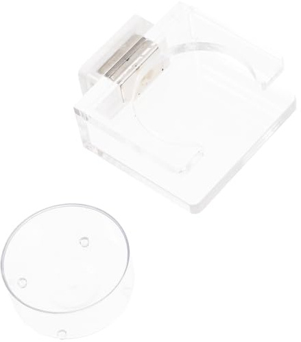 jojofuny Distributeur Aimant pour Reptiles Petits Animaux, Bol Transparent en Plastique Multifonction, Bol d'alimentation Antichute pour Nourrir Lézards et Insectes Terrarium