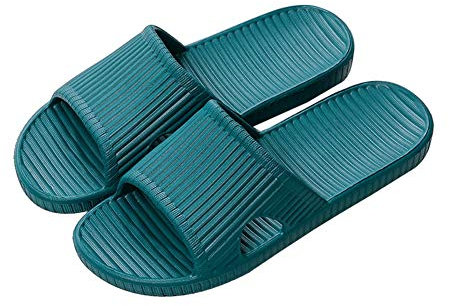 Rojeam Bathroom Slippers Men Women House Shoes Indoor Outdoor Shower Slides Green 6.5/7 UK