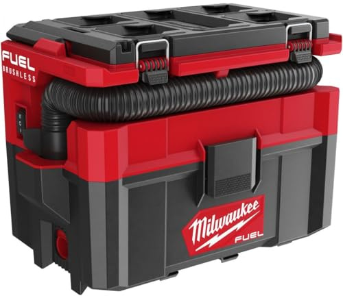 Milwaukee M18 FPOVCL-0 Fuel PACKOUT Wet & Dry cordless Vacuum 18V Bare Unit M18FPOVCL-0, Red, 7 liters